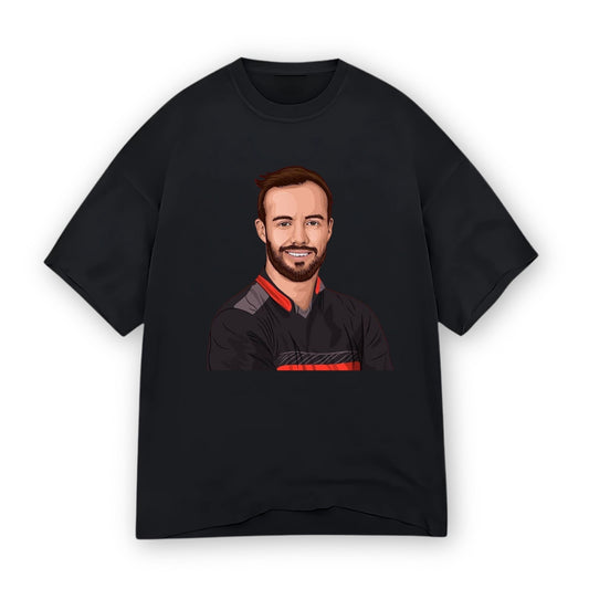Oversized AB de Villiers Graphic T-Shirt – Elite Comfort for Cricket Fans