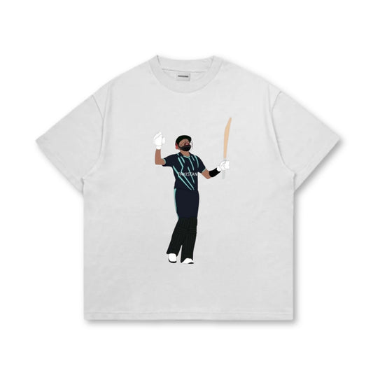 Oversized Babar Azam Graphic T-Shirt – Class, Consistency & Contemporary Style
