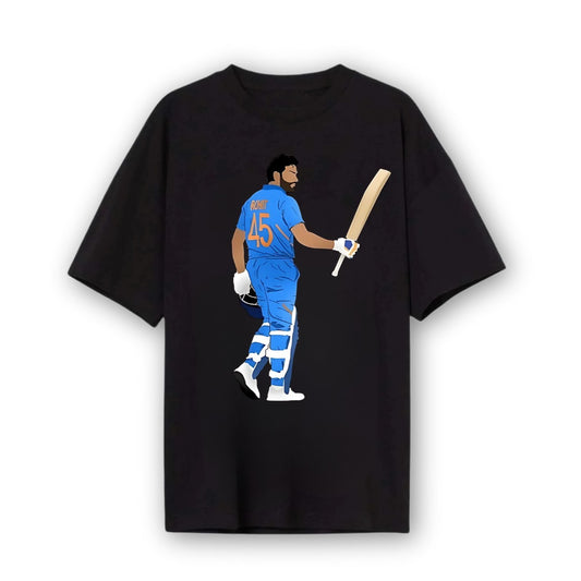 "Exclusive Rohit Sharma Oversized Shirt - Iconic Cricket Fan Gear"